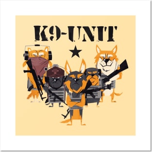 K9 - Unit Funny Dogs With Guns Artwork! Posters and Art